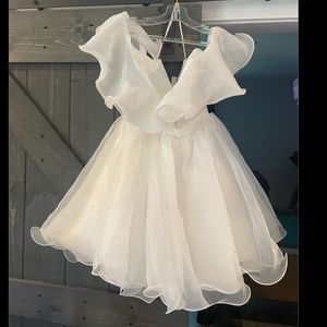 Ashley Lauren #4464 Organza Cocktail with V-Neckline